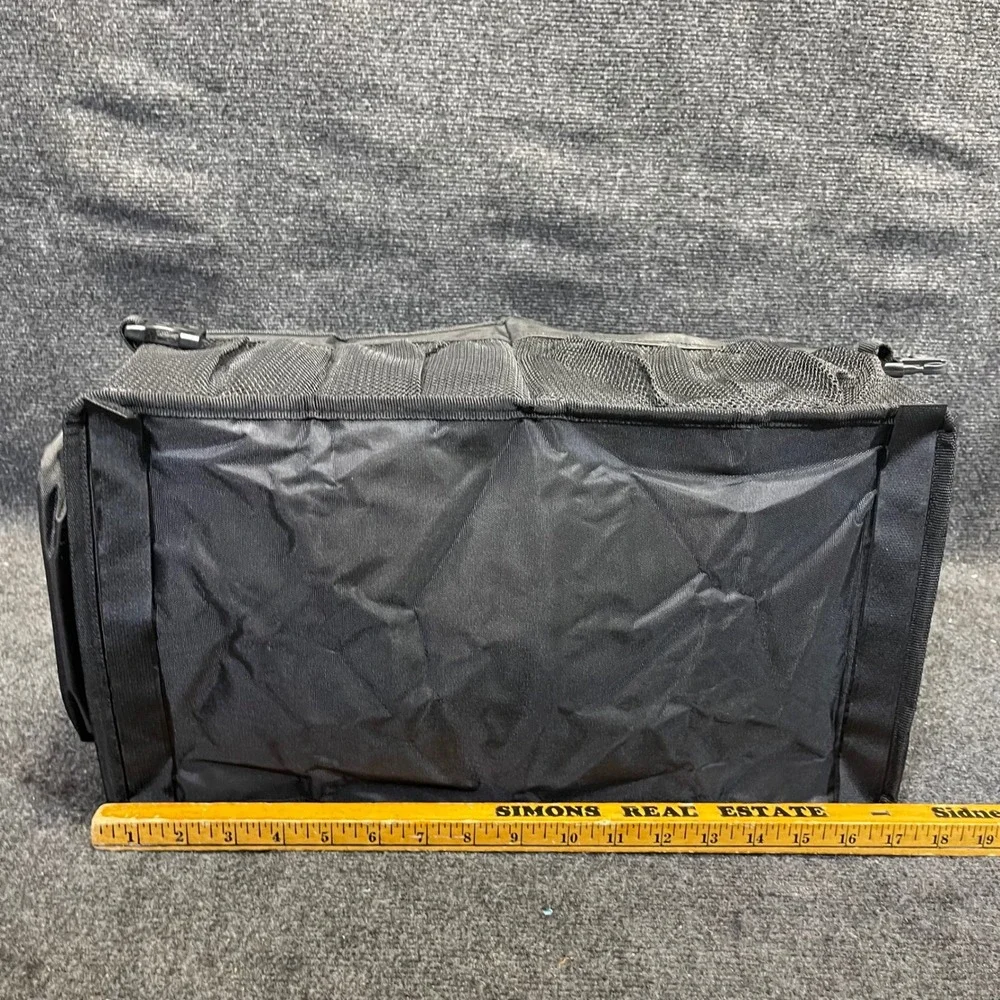 FOXBOX Black Trunk Organizer Cargo Collapsible Mesh Pockets Travel Storage Bag